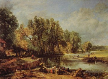  STABLE Tableaux - Stratford Mill romantique paysage ruisseau John Constable